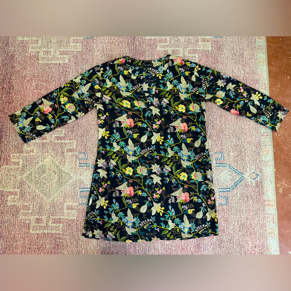 Sam Hilu collection cotton floral tunic size small